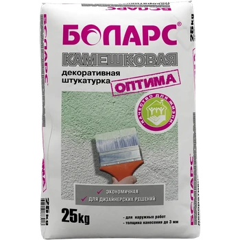 БОЛАРС Декоративная штукатурка КАМЕШКОВАЯ ОПТИМА (1,5мм/2,5мм) 25 кг
