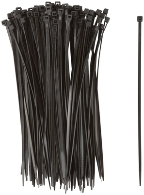 Хомуты нейлоновые для проводов, черные 100 10.,  3,6х200 мм