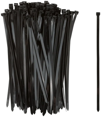 Хомуты нейлоновые для проводов, черные 100 10.,  7,6х300 мм