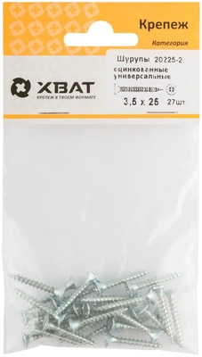 Шурупы оцинкованные, универсальные 3.5 х 25 (фасовка 27 10)