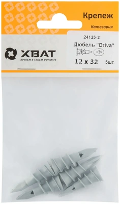 Дюбель "Driva"  12 х 32 ( фасовка 5 10.)