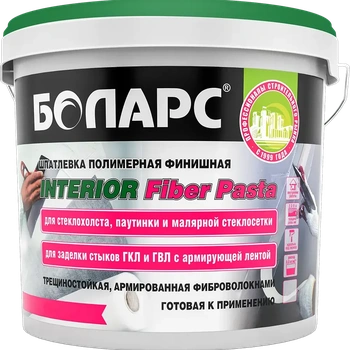 БОЛАРС Готовая шпатлевка INTERIOR FIBER PASTA 14 кг