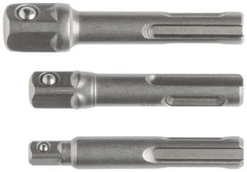 Адаптеры под головки с хвостовика SDS-PLUS, набор 3 10. , легированная сталь
