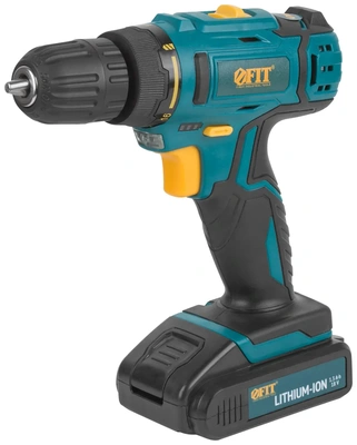 Дрель-Шуруповерт акк. 18 В; 0-400/1450 об/мин; 29 Нм; 2 (Li-Ion) 1,3 Ач; 1,5 ч.; рез. накл.; кейс