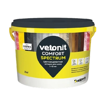 Затирка цементная Vetonit Comfort Spectrum 10 Чёрный 2 кг