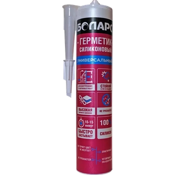БОЛАРС Герметик силиконовый УНИВЕРСАЛЬНЫЙ (прозрачный) 280 мл
