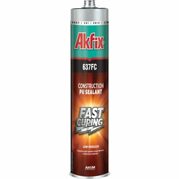 Akfix 637FC ПУ герметик быстросохнущий, 310 мл, серый