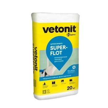 Шпаклевка Ветонит Суперфлот Vetonit SUPERFLOT гипсовая для стыков , 20 кг