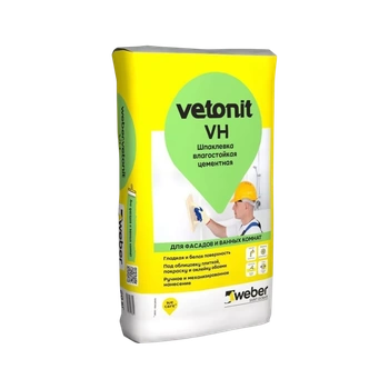 Шпаклёвка цементная белая Ветонит ВХ Vetonit VH, 5 кг