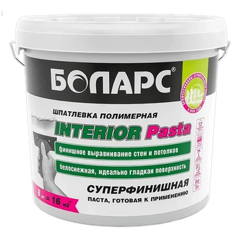 БОЛАРС Готовая шпатлевка INTERIOR PASTA 28 кг