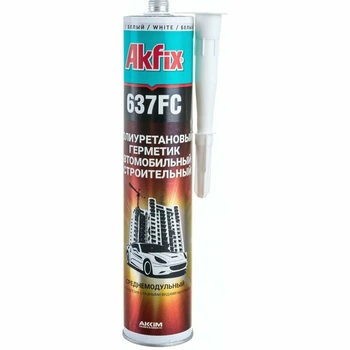 Akfix 637FC ПУ герметик быстросохнущий, 310 мл, белый