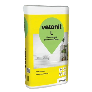 Шпаклевка полимерная Vetonit L финишная белая 20 кг