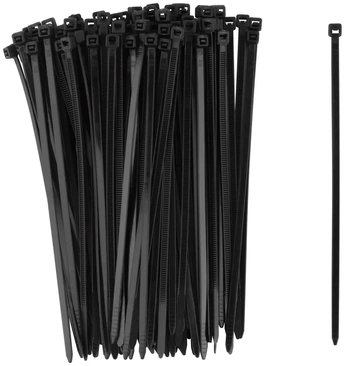 Хомуты нейлоновые для проводов, черные 100 10.,  3,6х150 мм