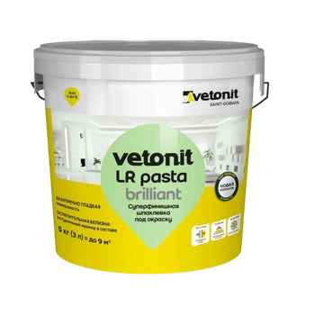Шпаклёвка готовая суперфинишная Ветонит ЛР паста бриллиант Vetonit LR pasta brilliant, 5 кг