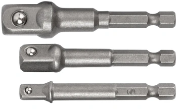 Адаптеры под головки с хвостовика U-типа под биты, набор 3 10., CrV сталь