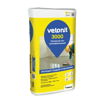 Суперфинишный наливной пол Ветонит Vetonit 3000, 20 кг